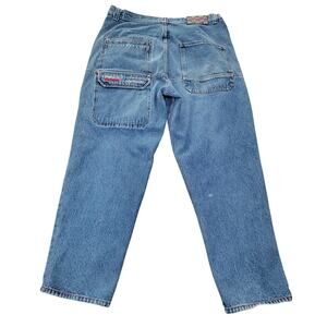 PACO Vintage Men's 6 Pocket Double Button Zip Up Baggy Fit Jeans 36x30 Y2K Denim